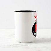 F-bommen laten vallen tweekleurige koffiemok (Center)