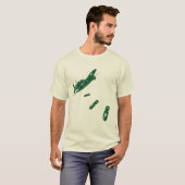 F-bommenduiker (groen) t-shirt (Voorkant volledig)