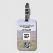 F+Business Conference Vervang foto logo QR-code Bagagelabel (Voorkant (verticaal))
