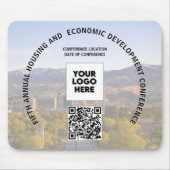 F+Business Conference Vervang foto logo QR-code Muismat (Voorkant)