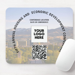 F+Business Conference Vervang foto logo QR-code Muismat
