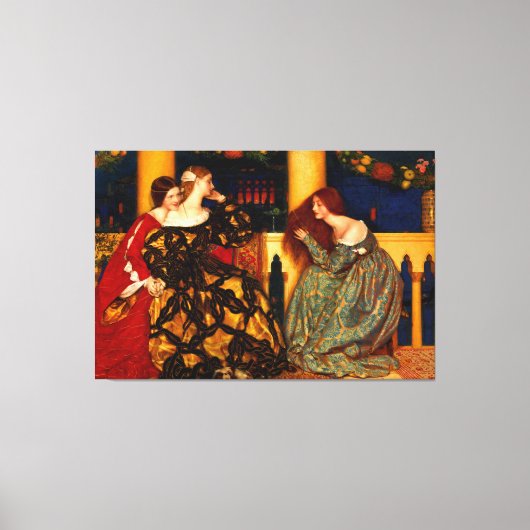 F. C. COWPER Venetiaanse dames die naar een serena Canvas Afdruk (Voorkant)
