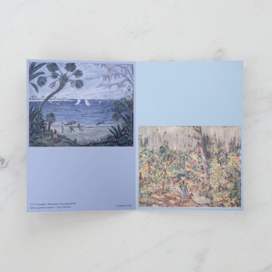 F C Frieseke wenskaart Kaart (Binnen)