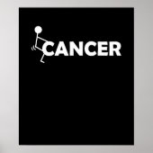 F Cancer Funny Stick-figuur Poster (Voorkant)