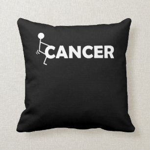 F Cancer Funny Stick Kussen