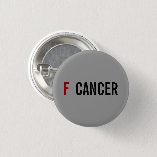 F CANCER-toets Ronde Button 3,2 Cm (Voorkant /achterkant)