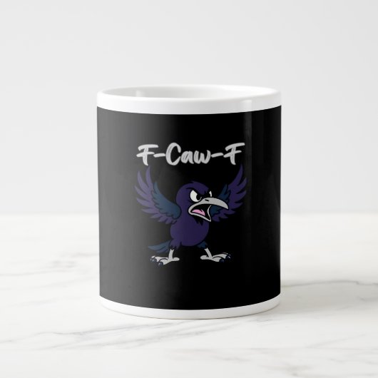 F-Caw-F Aesthetic Graphic Grote Koffiekop (Voorkant)