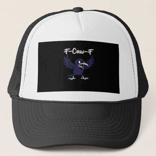 F-Caw-F Aesthetic Graphic Trucker Pet (Voorkant)