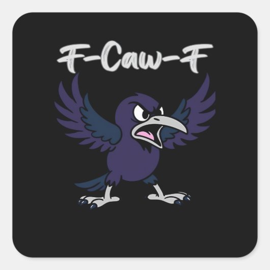 F-Caw-F Aesthetic Graphic Vierkante Sticker (Voorkant)