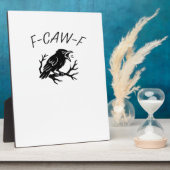 F-Caw-F Angry Crow Raven Funny Gothic Humor Bird P Fotoplaat (Zijkant)