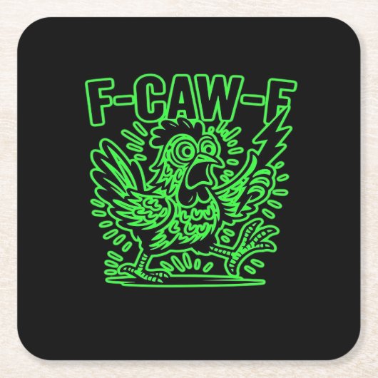 F-Caw-F Attitude Classic Cool Unique Kartonnen Onderzetters (Voorkant)