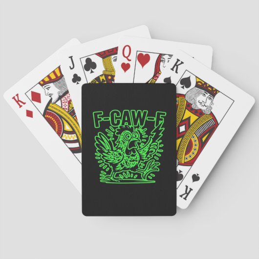 F-Caw-F Attitude Classic Cool Unique Pokerkaarten (Achterkant)