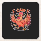 F-Caw-F Attitude Classic Retro Style Kartonnen Onderzetters (Voorkant)