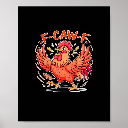 F-Caw-F Attitude Classic Retro Style Poster (Voorkant)