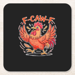 F-Caw-F Attitude Klassieke Retro Stijl Kartonnen Onderzetters