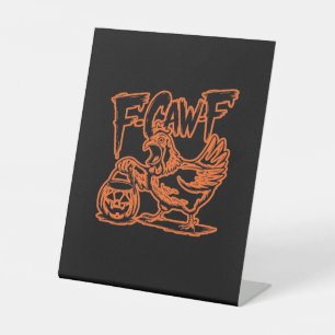 F-Caw-F Attitude Klassieke Vintage Stijl Reclamebord Met Voetstuk