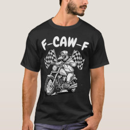 F-CAW-F Biker Raven - Grappig Motorrijder Kraai T-shirt
