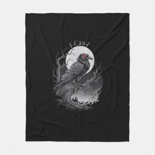 F-Caw-F Bird Creative Art Fleece Deken (Voorkant)