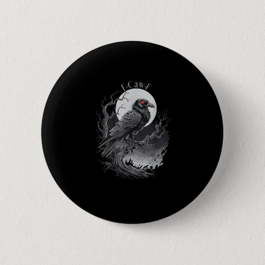 F-Caw-F Bird Creative Art Ronde Button 5,7 Cm (Voorkant)