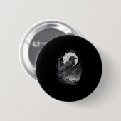 F-Caw-F Bird Creative Art Ronde Button 5,7 Cm (Voorkant /achterkant)