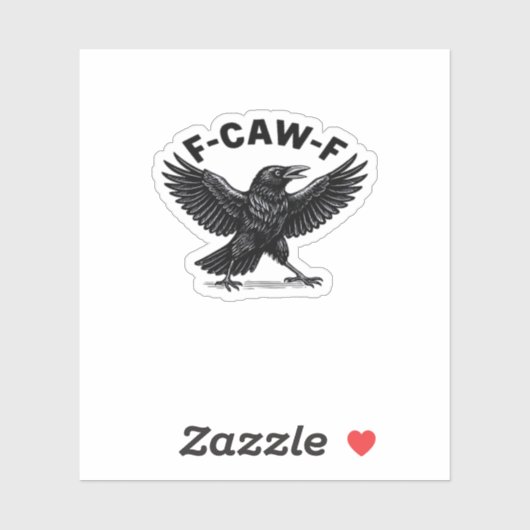 F-Caw-F Bird Lover’s Humorous Pun Stickers Essenti (Vel)