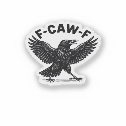 F-Caw-F Bird Lover’s Humorous Pun Stickers Essenti (Voorkant)
