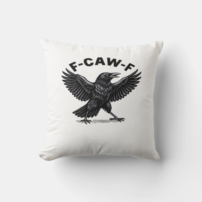 F-Caw-F Bird Lover’s Humorous Pun Stickers Essenti Kussen (Voorkant)
