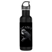 F-Caw-F Bird Moon Gothic Classic Cool Design Waterfles (Voorkant)