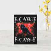 F-caw-f Black Crow Black Bird Raven Gothic Bootleg Kaart (Gele Bloem)