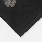 F-caw-f Black Crow Black Bird Roses Heart Funny Va Fleece Deken (Hoek)