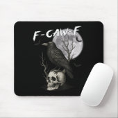 F-caw-f Black Crow Pun Funny Bird Cawing Gothic Ha Muismat (Met muis)