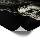 F-caw-f Black Crow Pun Funny Bird Cawing Gothic Ha Poster (Hoek)