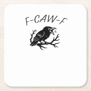F-Caw-F Boze Kraai Raaf Grappige Gotische Humor Vo Kartonnen Onderzetters
