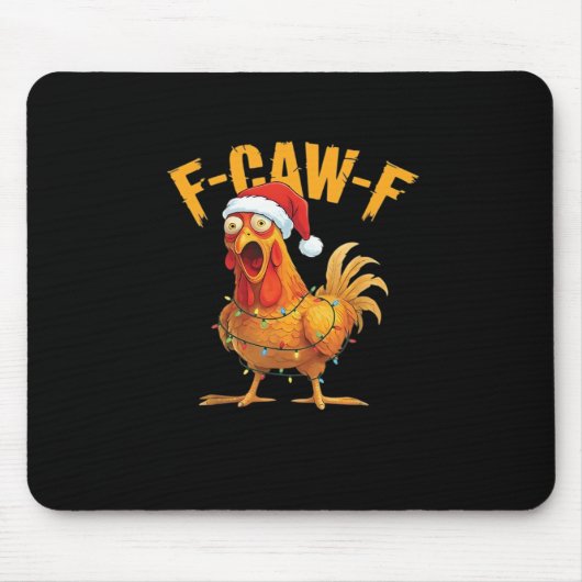 F-Caw-F Chicken Christmas Essential Muismat (Voorkant)