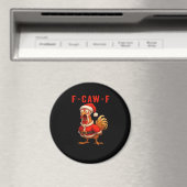 F-Caw-F Chicken Christmas Vintage Cool Magneet (Insitu (Vaatwasser))