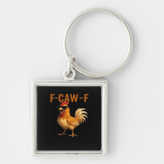 F-Caw-F Chicken Classic Aesthetic Design Sleutelhanger (Voorkant)