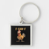 F-Caw-F Chicken Classic Creative Casual Sleutelhanger (Voorkant)