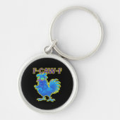 F-Caw-F Chicken Classic Creative Casual Sleutelhanger (Voorkant)