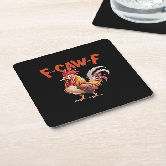 F-Caw-F Chicken Classic Creative Style Kartonnen Onderzetters (Schuin)