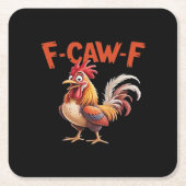 F-Caw-F Chicken Classic Creative Style Kartonnen Onderzetters (Voorkant)
