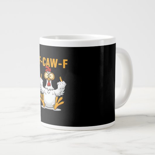 F-Caw-F Chicken Classic Funny Trendy Grote Koffiekop (Voorkant rechts)