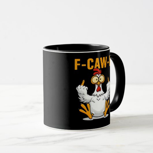 F-Caw-F Chicken Classic Funny Trendy Mok (Voorkant rechts)