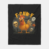 F-Caw-F Chicken Classic Minimal Clean Fleece Deken (Voorkant)