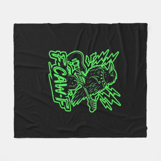 F-Caw-F Chicken Classic Minimal Clean Fleece Deken (Voorkant (Horizontaal))