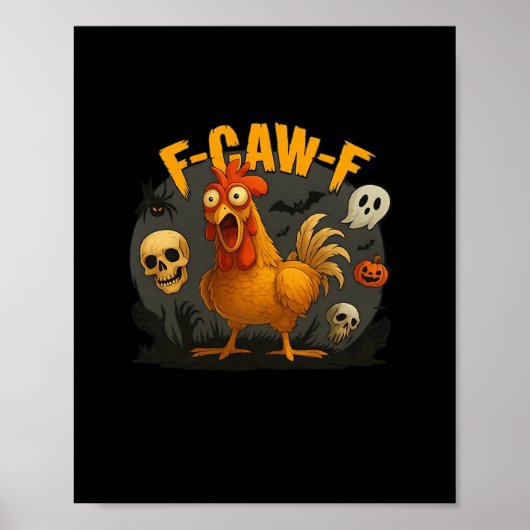F-Caw-F Chicken Classic Minimal Clean Poster (Voorkant)