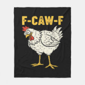 F-Caw-F Chicken Classic Retro Cool Fleece Deken (Voorkant)