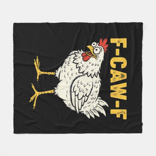 F-Caw-F Chicken Classic Retro Cool Fleece Deken (Voorkant (Horizontaal))