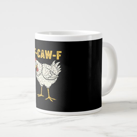 F-Caw-F Chicken Classic Retro Cool Grote Koffiekop (Voorkant rechts)