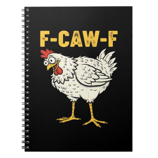F-Caw-F Chicken Classic Retro Cool Notitieboek (Voorkant)