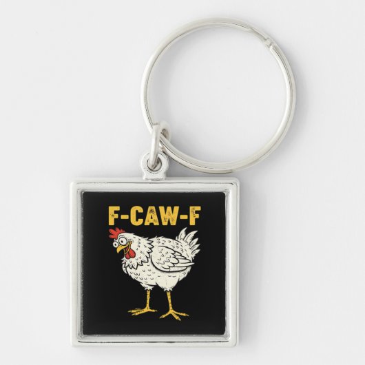 F-Caw-F Chicken Classic Retro Cool Sleutelhanger (Voorkant)